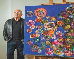 Not only he is an actor but he is also an accomplished painter and organized many exhibitions in San Antonio, Texas.
